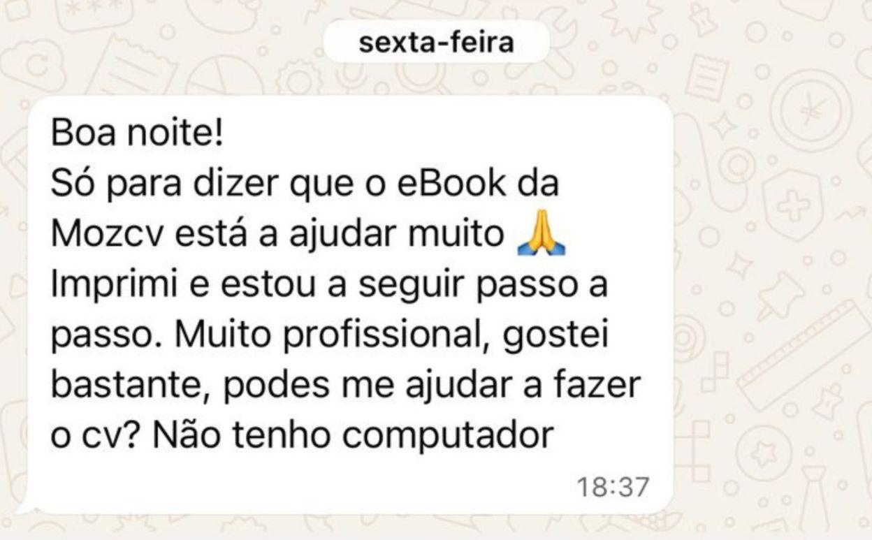 Feedback de cliente MozCV 3